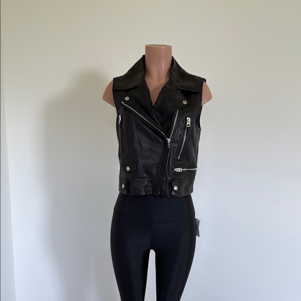 Acne Black Leather Jacket Timeless Style